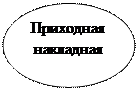 Овал: Приходная накладная