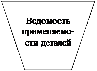 Трапеция: Ведомость применяемо-сти деталей