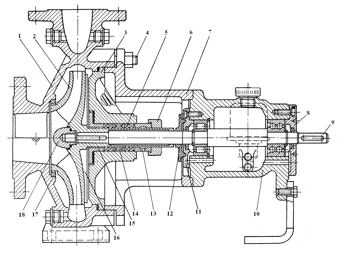 Центробежный насос консольный 4к 6пм схема